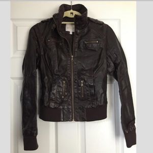 dELiA*s Brown Leather Jacket
